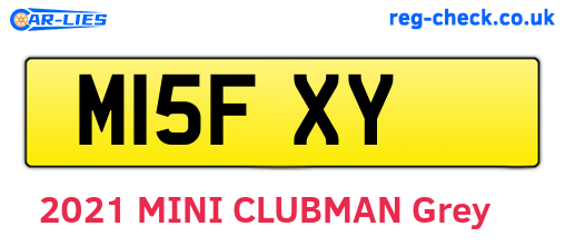 M15FXY are the vehicle registration plates.