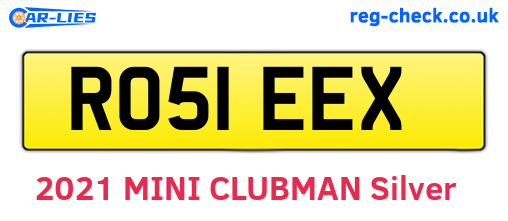 RO51EEX are the vehicle registration plates.