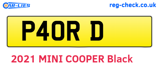 P4ORD are the vehicle registration plates.