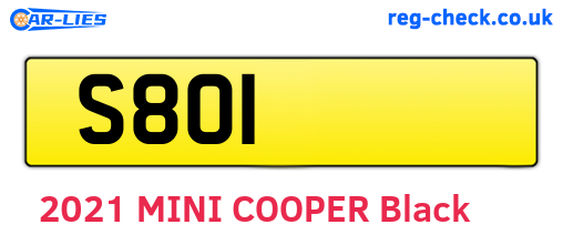 S801 are the vehicle registration plates.