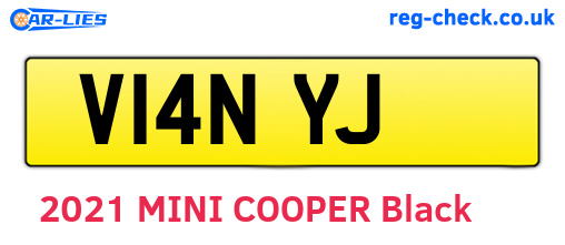 V14NYJ are the vehicle registration plates.