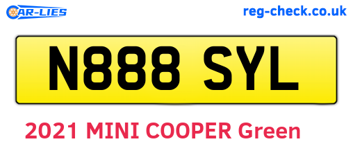N888SYL are the vehicle registration plates.