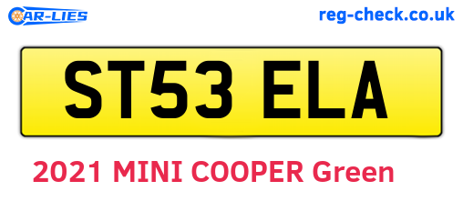 ST53ELA are the vehicle registration plates.