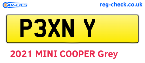 P3XNY are the vehicle registration plates.