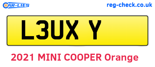 L3UXY are the vehicle registration plates.