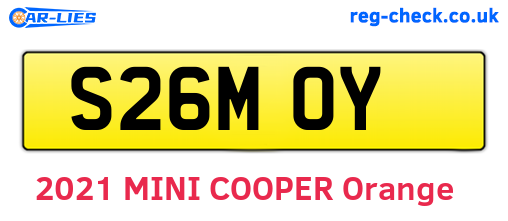 S26MOY are the vehicle registration plates.