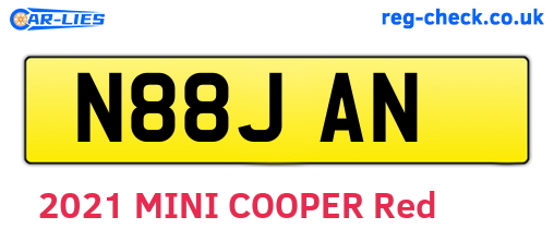N88JAN are the vehicle registration plates.