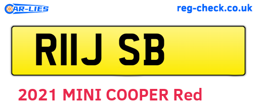R11JSB are the vehicle registration plates.