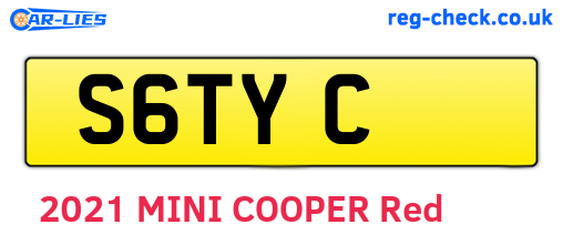 S6TYC are the vehicle registration plates.