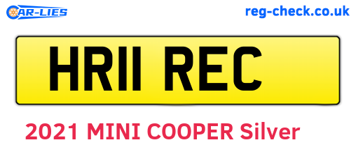 HR11REC are the vehicle registration plates.