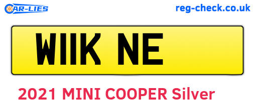 W11KNE are the vehicle registration plates.