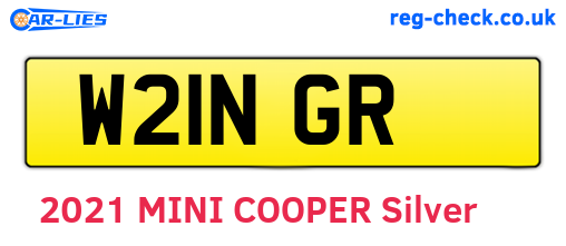 W21NGR are the vehicle registration plates.