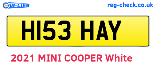 H153HAY are the vehicle registration plates.