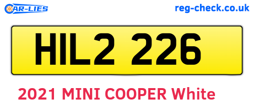 HIL2226 are the vehicle registration plates.