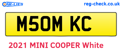 M50MKC are the vehicle registration plates.