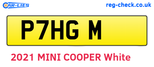P7HGM are the vehicle registration plates.