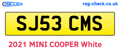 SJ53CMS are the vehicle registration plates.