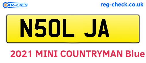 N50LJA are the vehicle registration plates.