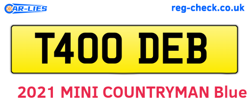 T400DEB are the vehicle registration plates.