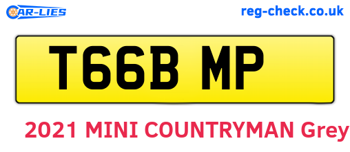T66BMP are the vehicle registration plates.