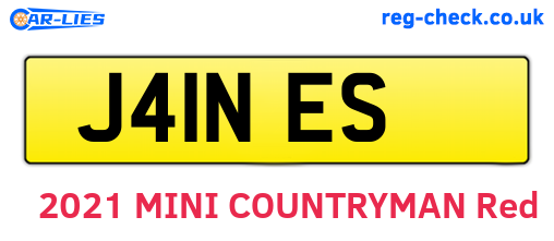 J41NES are the vehicle registration plates.