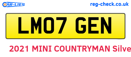 LM07GEN are the vehicle registration plates.