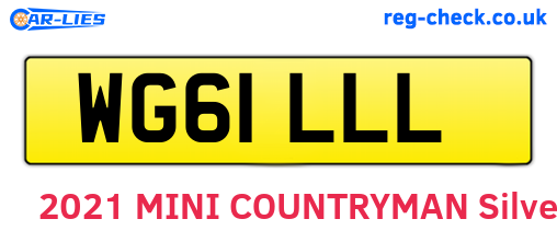 WG61LLL are the vehicle registration plates.