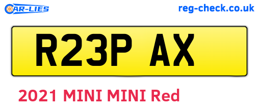 R23PAX are the vehicle registration plates.