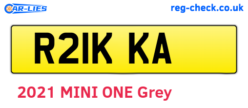 R21KKA are the vehicle registration plates.