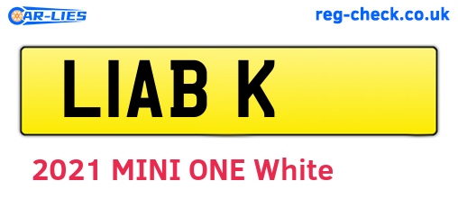 L1ABK are the vehicle registration plates.