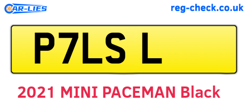 P7LSL are the vehicle registration plates.