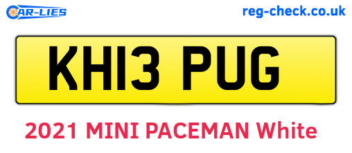KH13PUG are the vehicle registration plates.