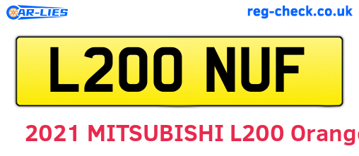 L200NUF are the vehicle registration plates.