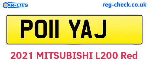 PO11YAJ are the vehicle registration plates.