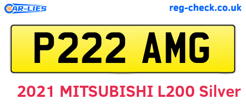 P222AMG are the vehicle registration plates.