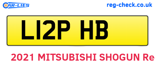 L12PHB are the vehicle registration plates.