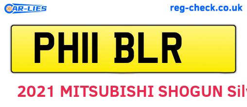 PH11BLR are the vehicle registration plates.
