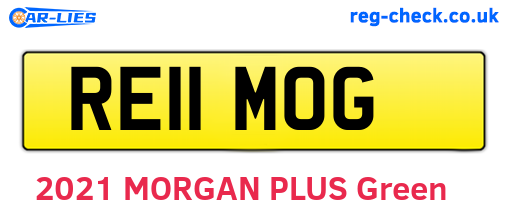 RE11MOG are the vehicle registration plates.