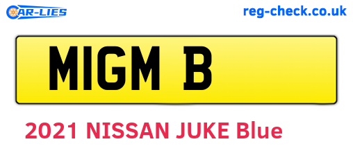 M1GMB are the vehicle registration plates.