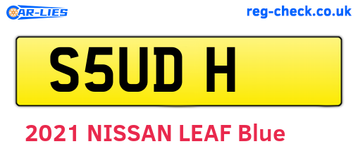 S5UDH are the vehicle registration plates.