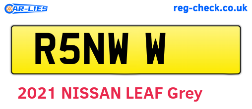 R5NWW are the vehicle registration plates.