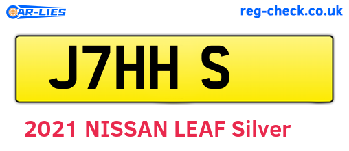 J7HHS are the vehicle registration plates.