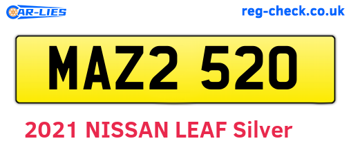 MAZ2520 are the vehicle registration plates.