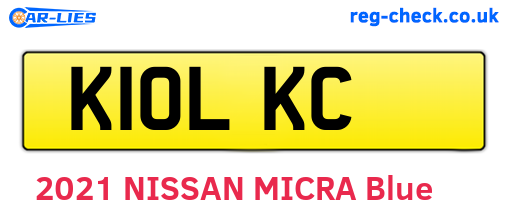 K10LKC are the vehicle registration plates.