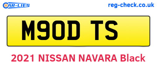 M90DTS are the vehicle registration plates.