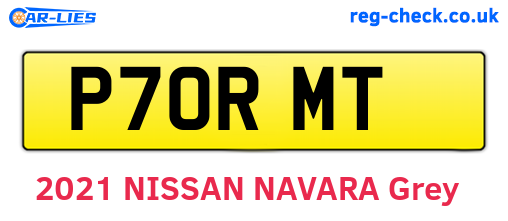 P70RMT are the vehicle registration plates.
