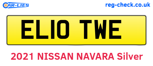 EL10TWE are the vehicle registration plates.