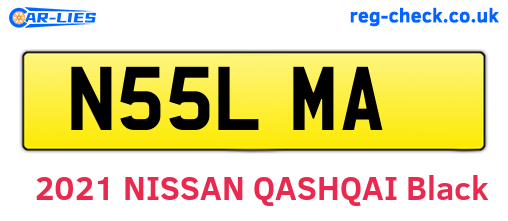 N55LMA are the vehicle registration plates.