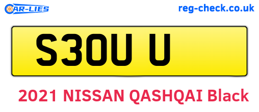 S3OUU are the vehicle registration plates.