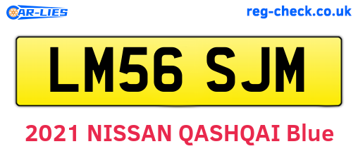 LM56SJM are the vehicle registration plates.
